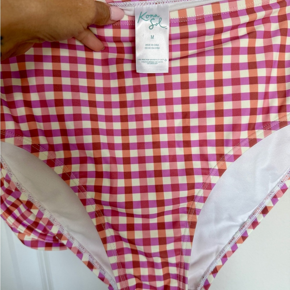 Pink Checkered One Piece - Picture 4 of 5